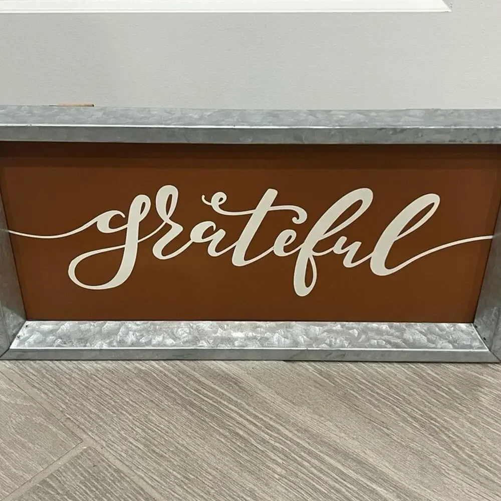 Grateful fall decor sign